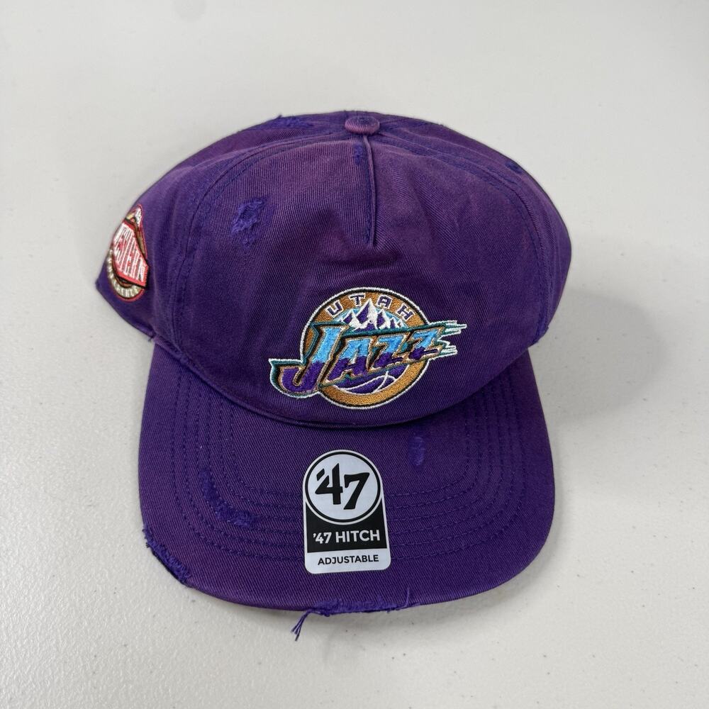 Utah Jazz '47 Brand Hitch Hat Purple Hardwood Classics Distressed
